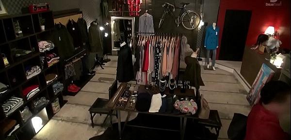  Japanese risky sex hold the moan clothing shop foreplay